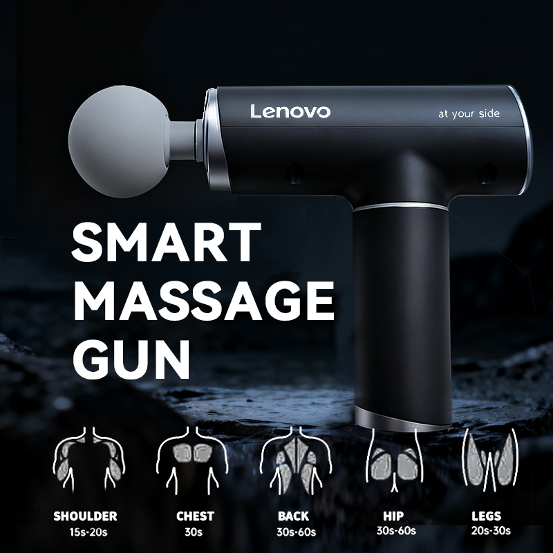 Health Wellness - レノボブランド筋膜リリースガンN2ディープマッサージ、筋肉痛緩和、運動とリラックスに、ポータブル