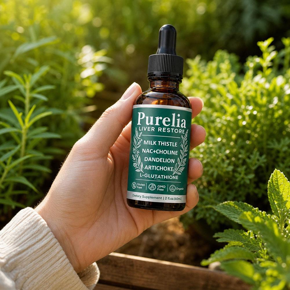 Herbal Wellness Drops - 60ml ピュレリア 肝臓回復液 ミルクシスル ハーブ配合 タンポポ