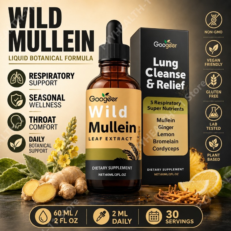 Herbal Wellness Drops - ムレイン液状ハーブブレンド（生姜、ブロメライン、レモン、冬虫夏草エキス配合）栄養補助食品 毎日の健康サポート 60ml