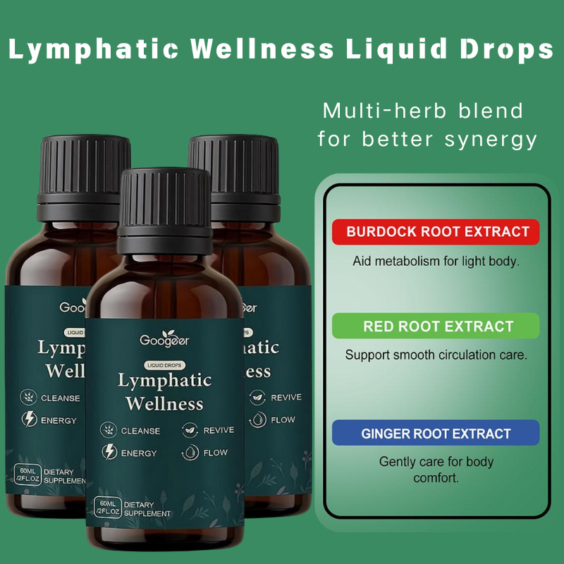 Herbal Wellness Drops - 60ml リンパサポート液 天然ハーブ ウェルネス ダイエットサプリメント 循環促進